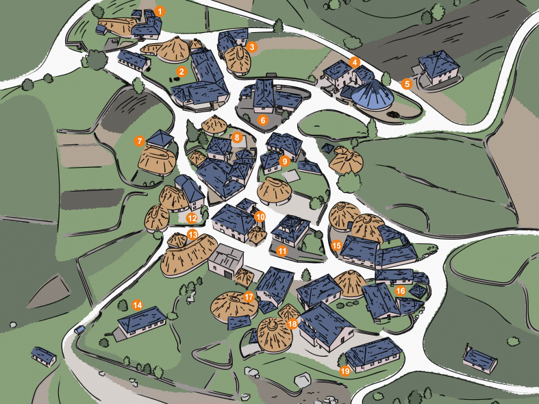 Plano das casas de Piornedo